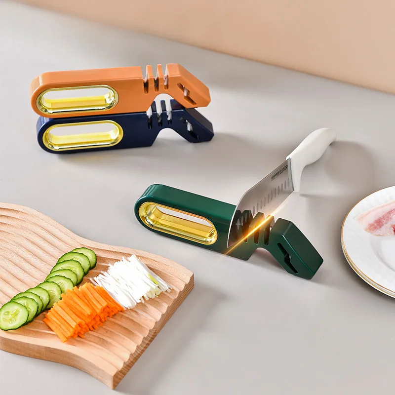 

4-in- Cutter Sharpener Professional Whetstone for Knife Scissor Blades Ergonomic Design Wear-Resistant Sharpening Tool