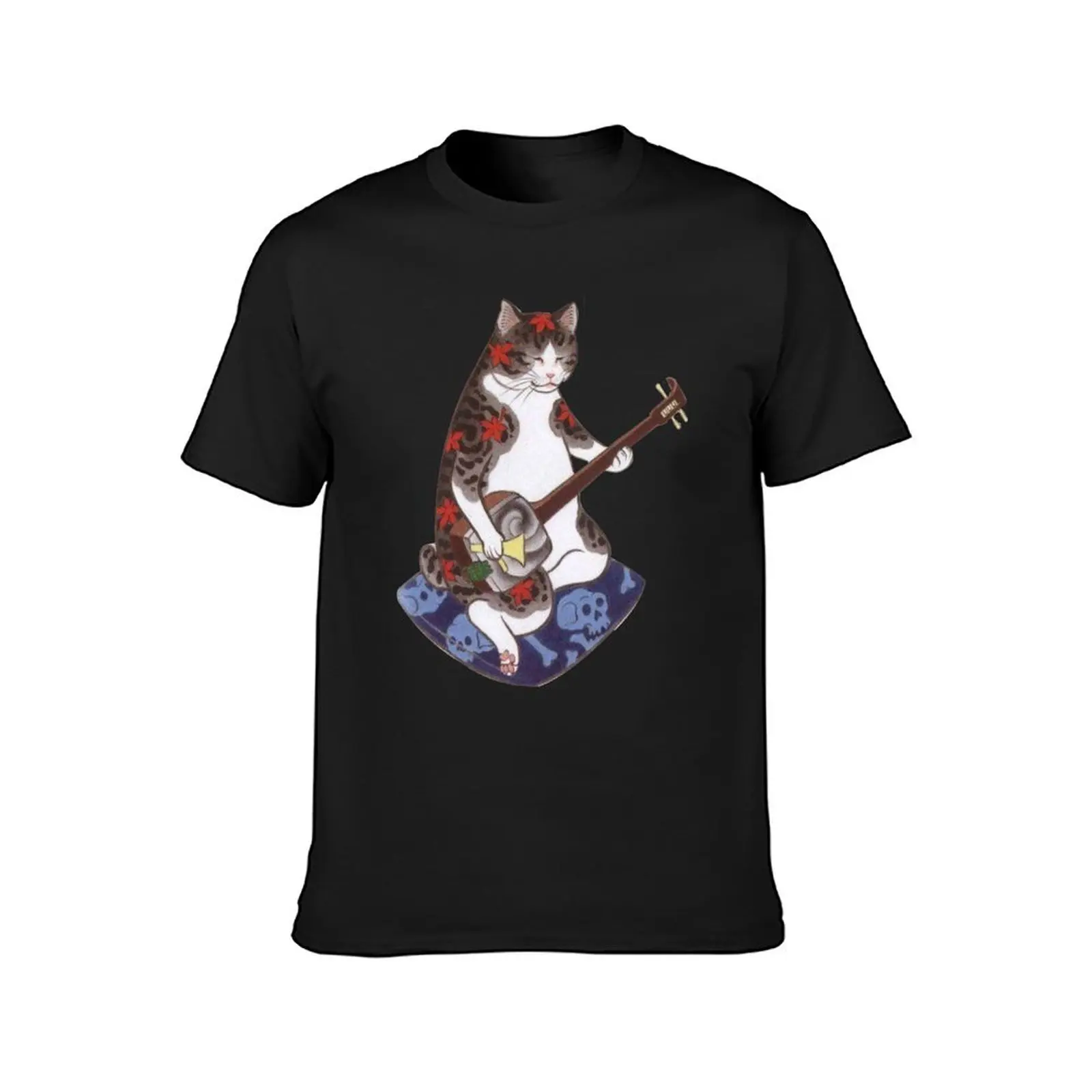 Japan japan ukijoe art banjo tattoo T-Shirt aesthetic clothes vintage mens workout shirts