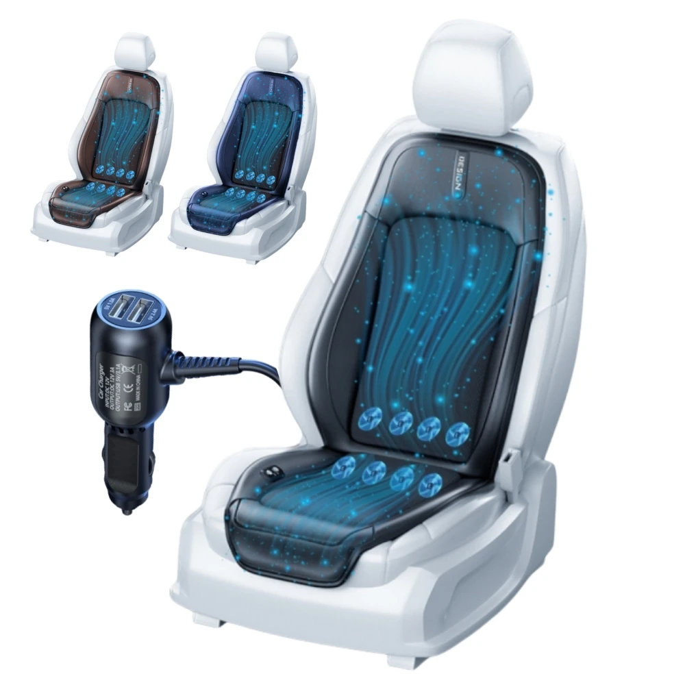 

12V Cooling Car Seat Cover Ventilated Car Seat Cushion Car Seat Massager Ventilation Pad Cooled Seat Cover with Massage