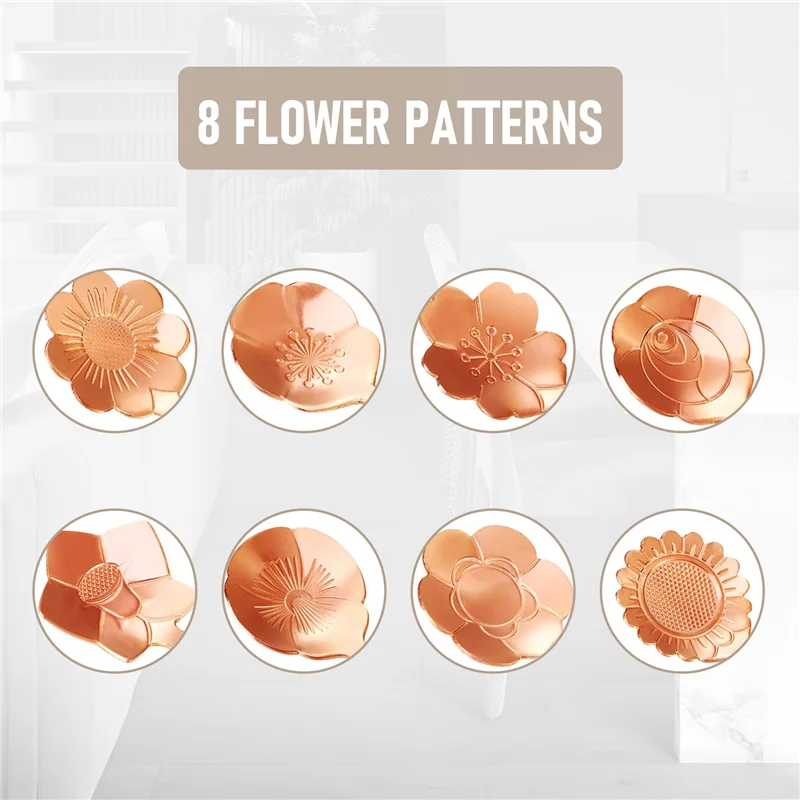 A67M-16 Pcs Set Stainless Steel Flower Coffee Spoon Dessert Sugar Ice Cream Stirring Tea Milkshake Spoon Set For Tableware Kitch