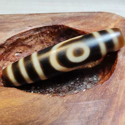 1pcs/lot Famous Taiwan craft Shangken  yellow two-eyed dzi Weathering lines rare Collectible diy Necklace pendant Accessories