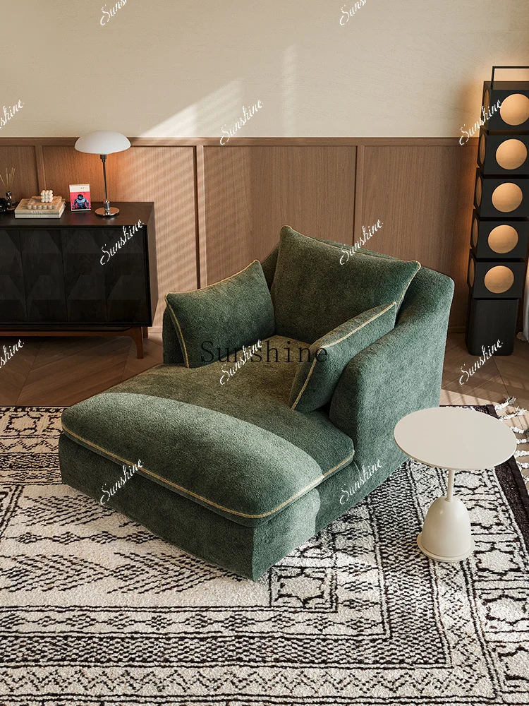 

Medieval style homestay living room leisure lazy chair princess single seat fabric sofa FT