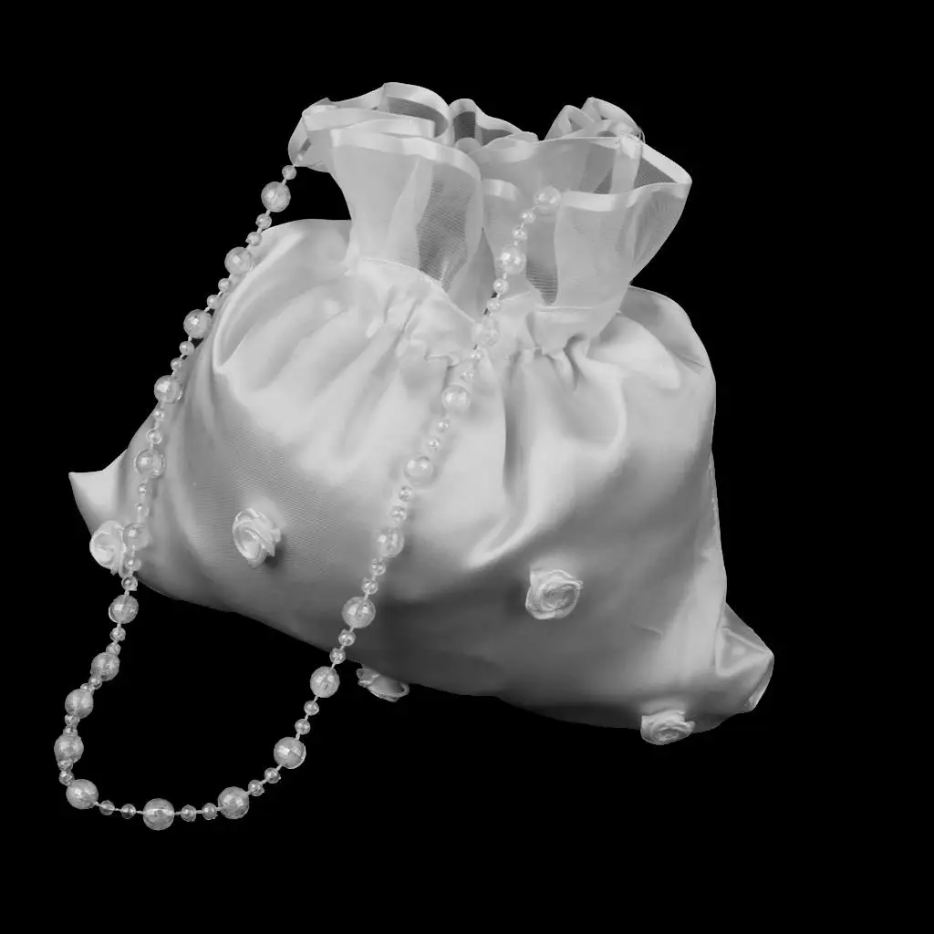 Pearl Dolly Bag Luxury Designer Evening Handbag Faux Pearl Trim for Girls for Prom and Wedding Events