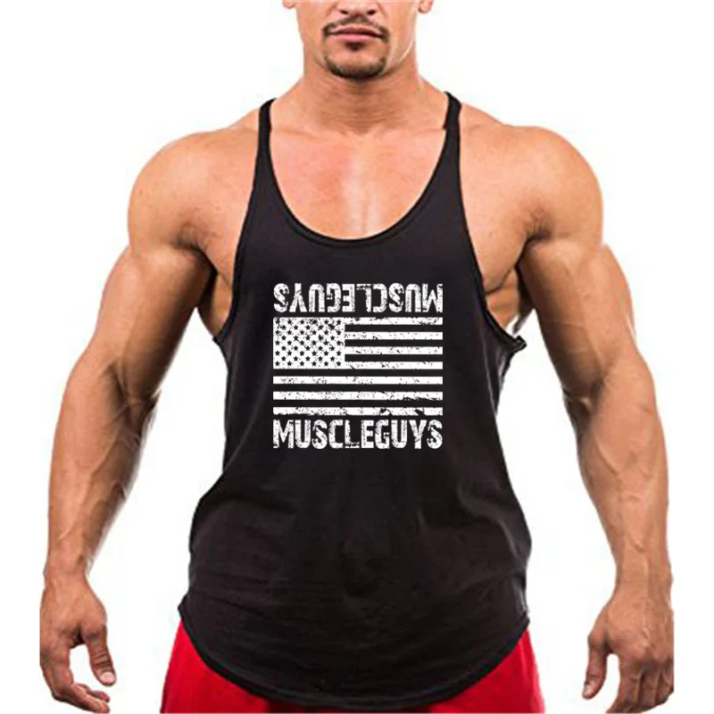 

Brand Summer gyms stringer tank top men musculation vest bodybuilding clothing and fitness men undershirt solid tank shirt