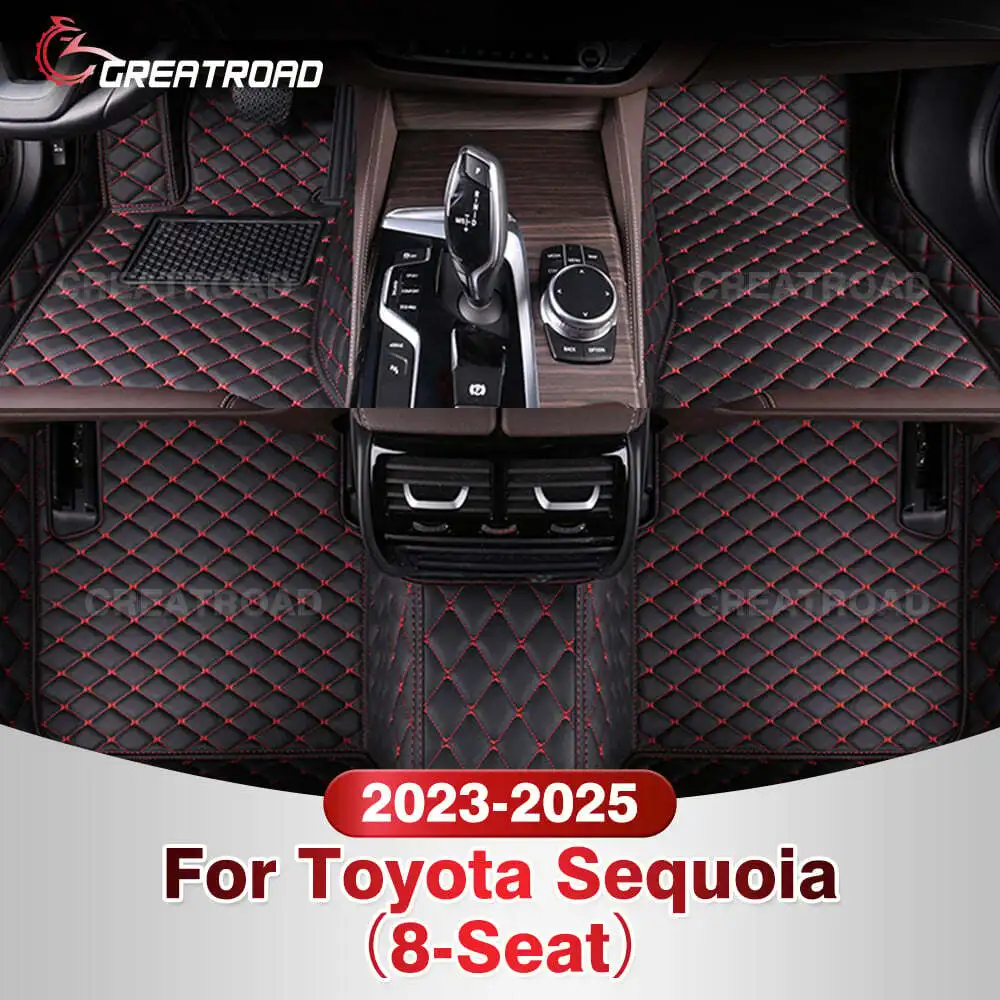 

Для Toyota Sequoia (8 мест) 2023-2025 2024 пользовательские автомобильные коврики автомобильный ковер чехол аксессуары для интерьера защитная накладка
