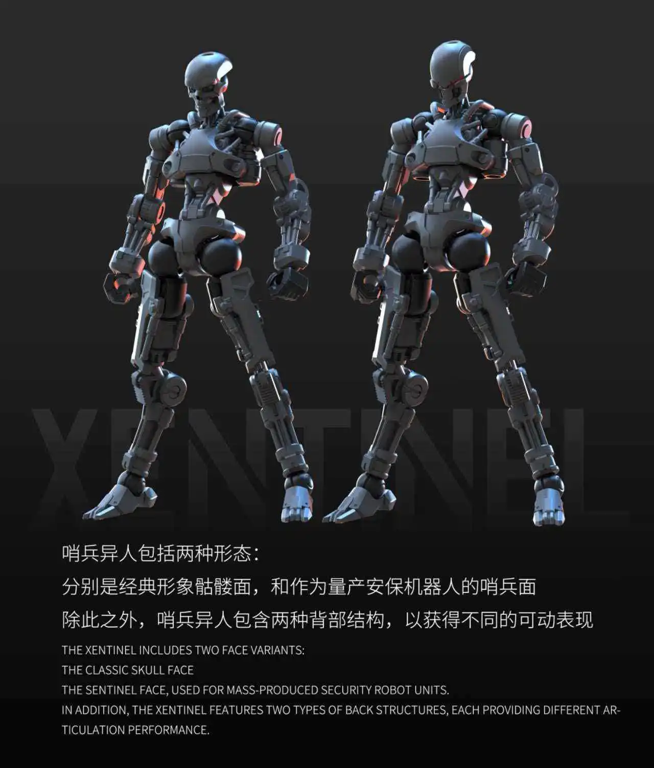 Sheik Mainland 3MIN-A PROJECT 3,75 Zoll Xenosentinel Dual-Mode Sentinel & Slay Form Mecha Actionfigur Bausatz DIY-Kit – Detail 7