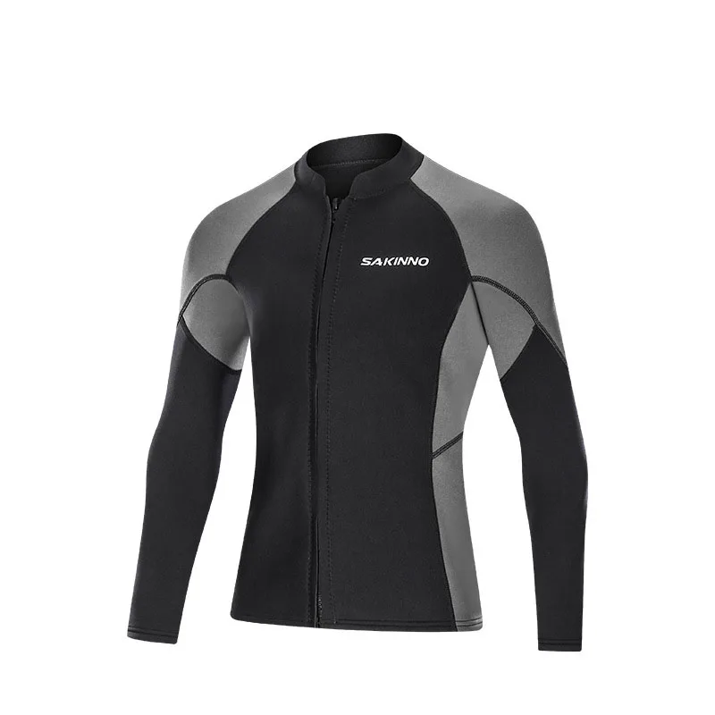 Men's Wetsuit Jacket for Men Water Sports 2MM Neoprene Diving Top Split Swimming Snorkeling Surfing Warm Wetsuit Top