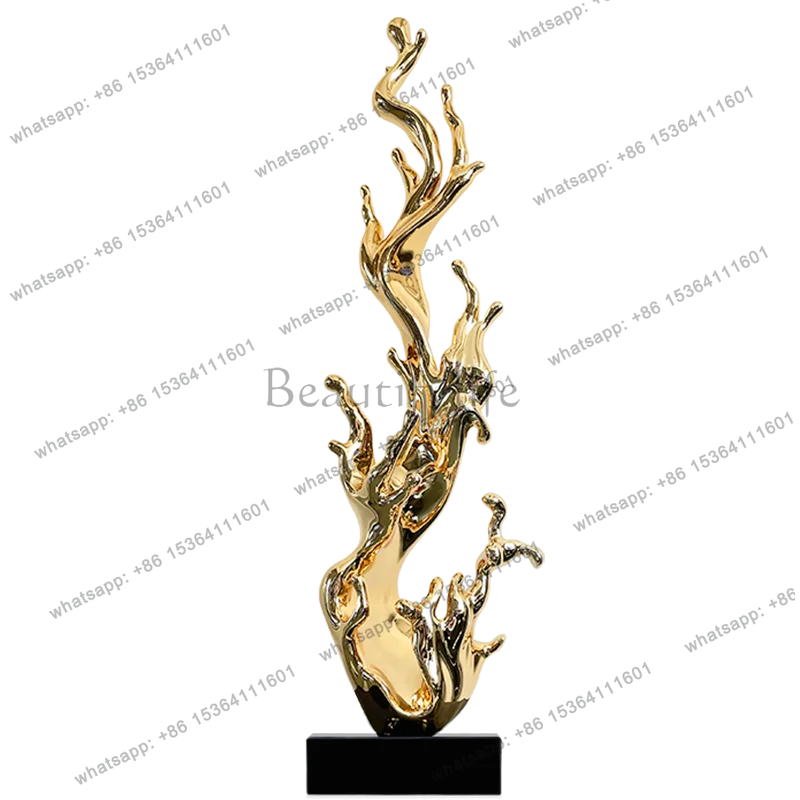 

Fengsheng Shuiqi Ornament Light Luxury High-end Living Room Entrance Niche Partition Ornament Abstract Sculpture Crafts