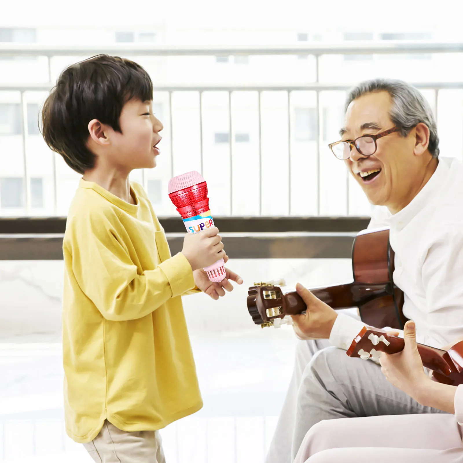 Microfono eco per bambini Microfono leggero per bambini Canto Terapia vocale Bomboniera per bambini Calza per bambini Microfono per ragazze