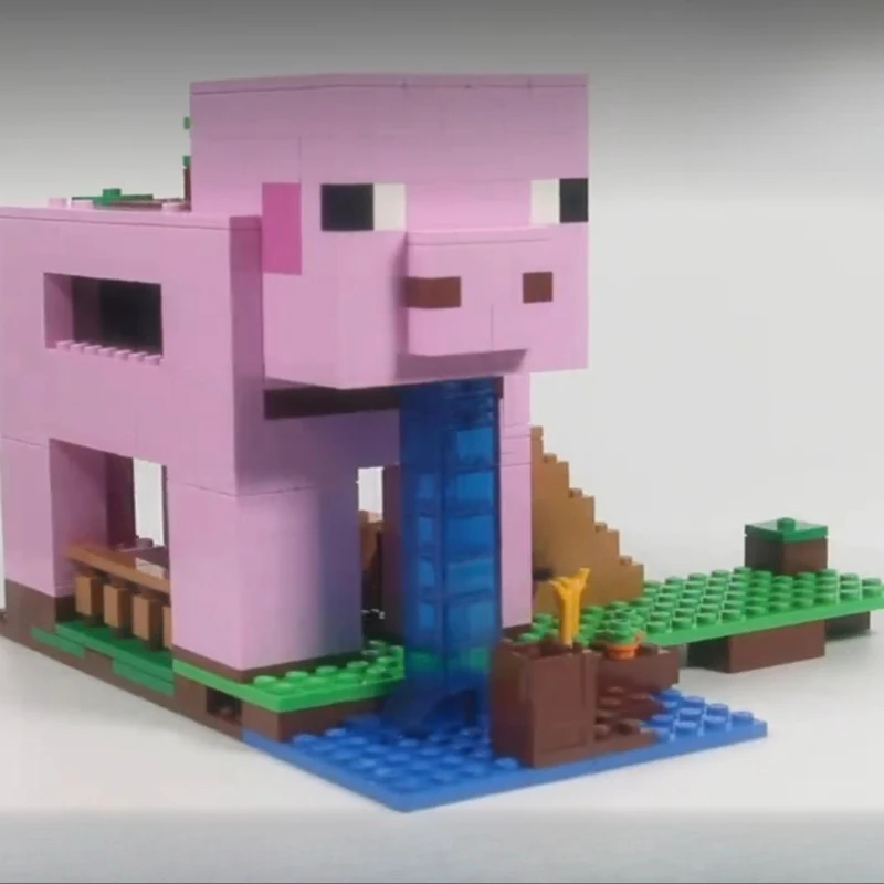 ألعاب نموذج سلسلة إبداعية، مجموعة مكعبات بناء بيت الخنزير، متوافقة مع جزيئات ليغو مناسبة لهدايا عيد الميلاد 21170
