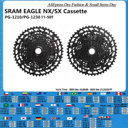 SRAM EAGLE NX SX Cassette SX PG 1210 NX PG 1230 11-50T 12s velocidad MTB bicicleta Cassette rueda libre 12 velocidades MTB bicicleta