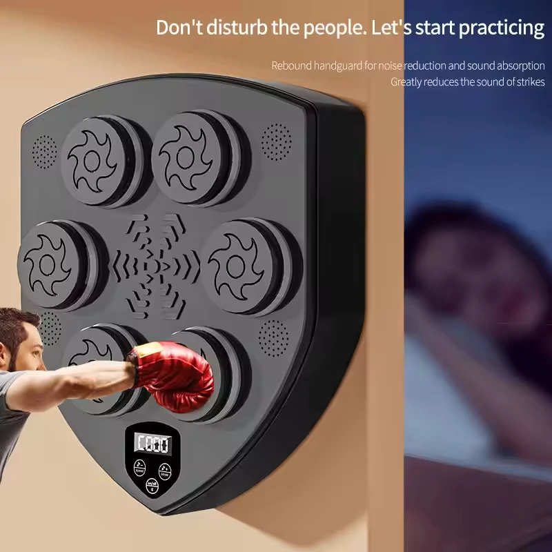 Professional Wireless One Punch Boxing Machine Smart Fitness Electronic Strength Testing Wall-Mounted Target Trainer view 2