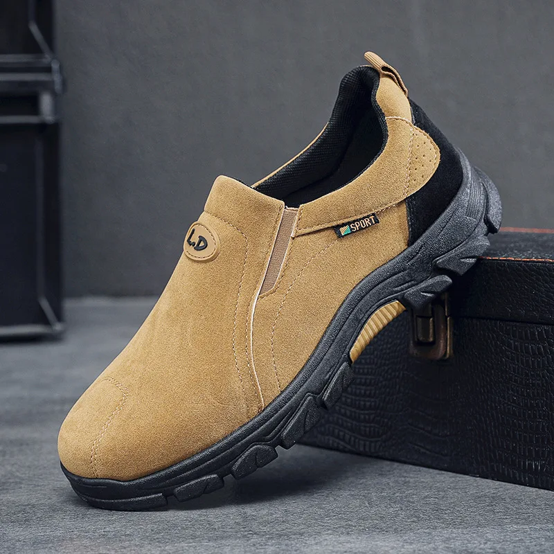 

Large-sized men's shoes, outdoor hiking shoes, fashionable and casual single shoes, British-style trendy shoes, and sports shoes