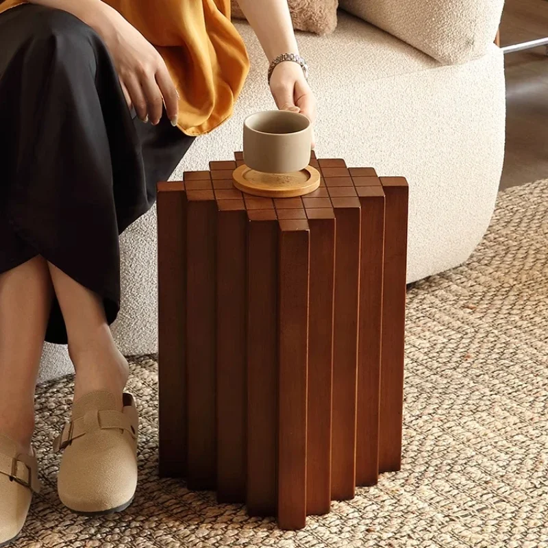 

European Aesthetic Black End Table Living Room Corner Center Design Coffee Table Small Modern Wood Stolik Kawowy Furniture