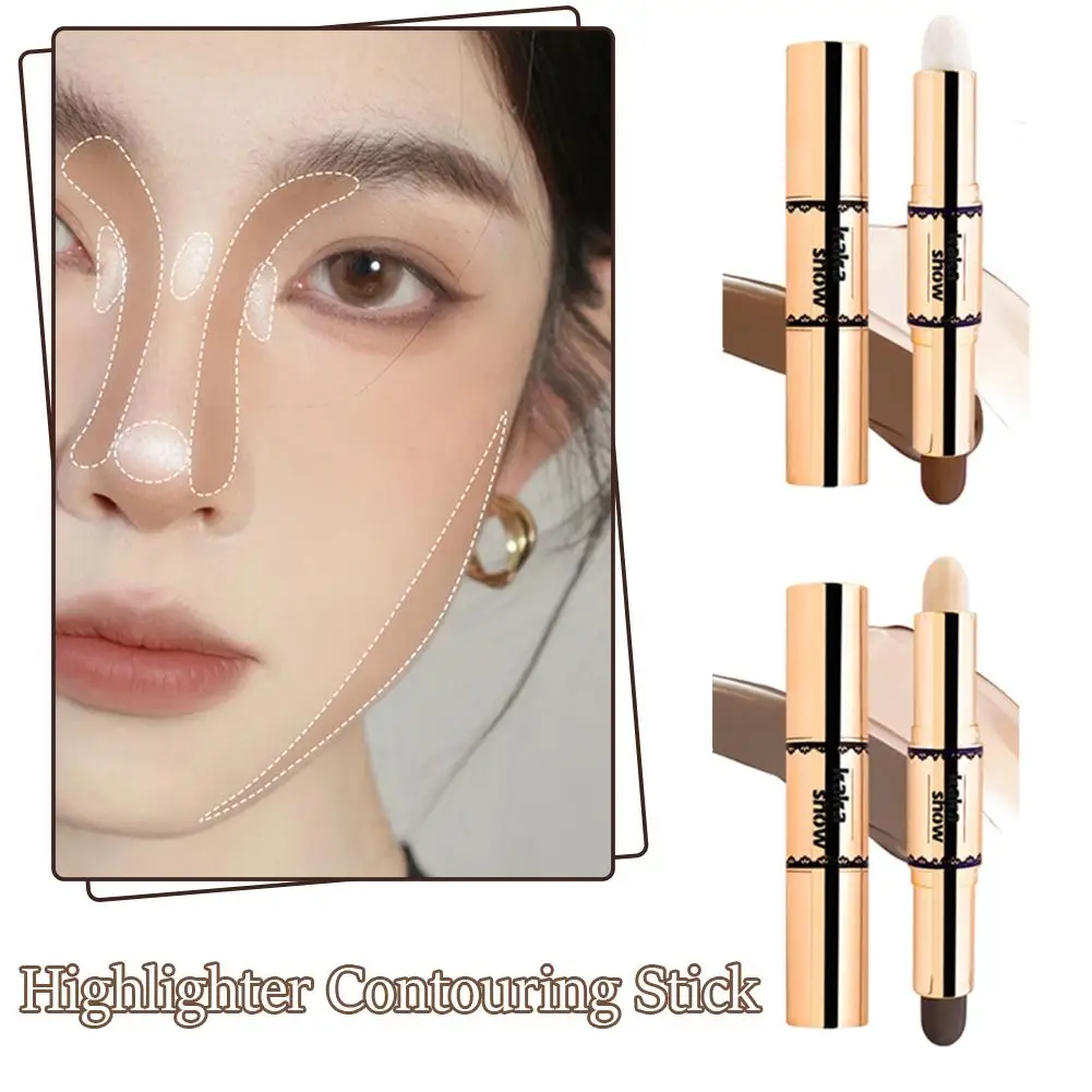 Destacando & bronzer vara rosto iluminando moldar sombra duradoura longa lápis corrector 3d contorno highlighte u3q3