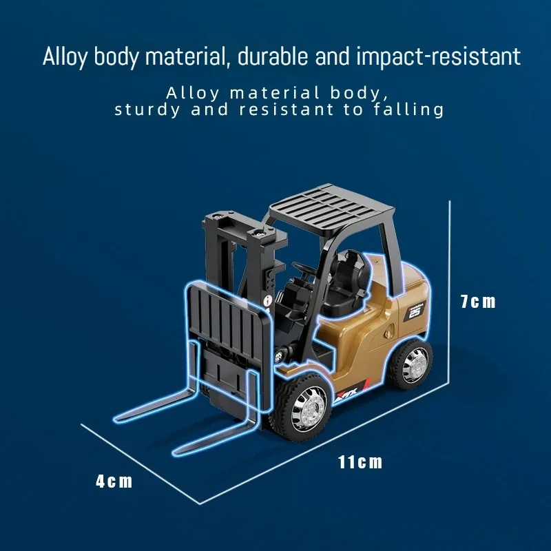 รถโฟล์คลิฟท์บังคับวิทยุ Wen Nan Feng รุ่นใหม่ ขนาดเล็ก วัสดุอัลลอยด์ ครึ่งสเกล 2.4G ควบคุมผ่านแอพ รีโมทคอนโทรล 1:64 รถวิศวกรรมบังคับวิทยุ ของขวัญ