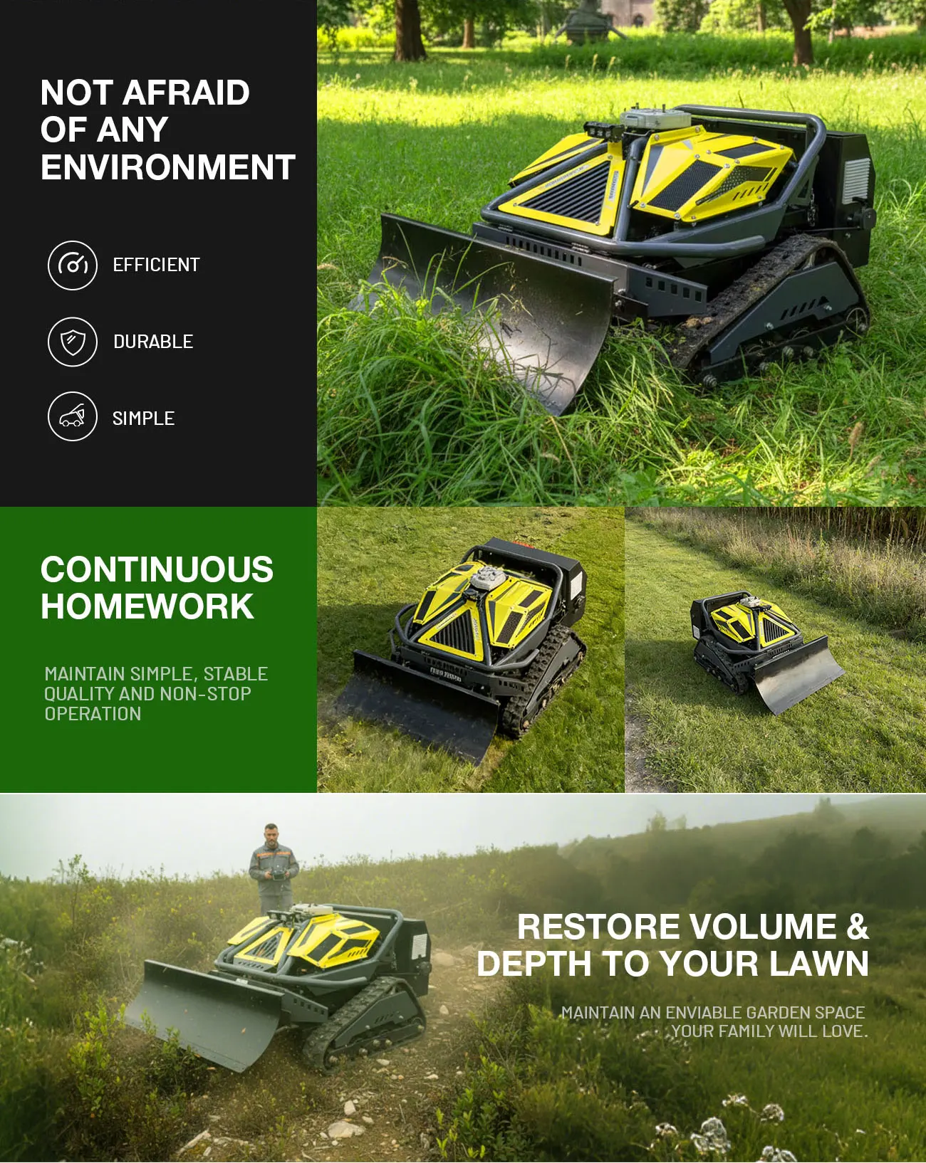 Meistverkaufter GRACE 500mm Pro 2026 RC Rasenmäher Ferngesteuerter Grasschneider für Villenrasen Kostenloser Versand – Detail 5