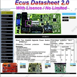 Ecus Datasheet 2.0 Auto ECU Repair Software PCB Schematics with Electronic Components of Car ECUs and Additional Information