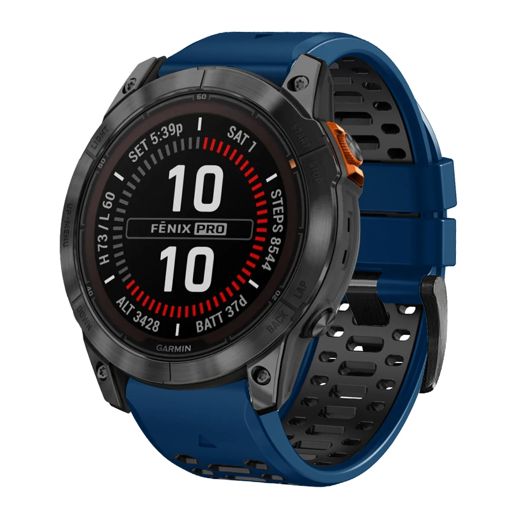QuickFit 22 mm 26 mm atmungsaktives Sport-Silikonarmband für Garmin Fenix 7X 7 Pro 6X 6 5 5X Plus/Epix 2 47 mm 51 mm Armband-Uhrenarmbänder – Detail 8