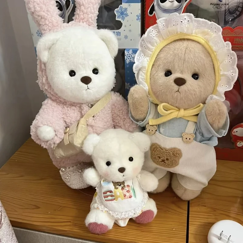 

Новая плюшевая игрушка-медведь Каваи 30 см с подвижными конечностями и головой, милый подарок на день рождения для девочек