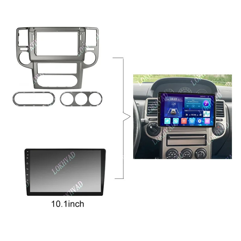 10.1 Inch Car Radio Fascia For Nissan X-trail Xtrail 2003-2007 Android MP5 GPS Player Panel Frame 2 Din Head Unit Dash Cover