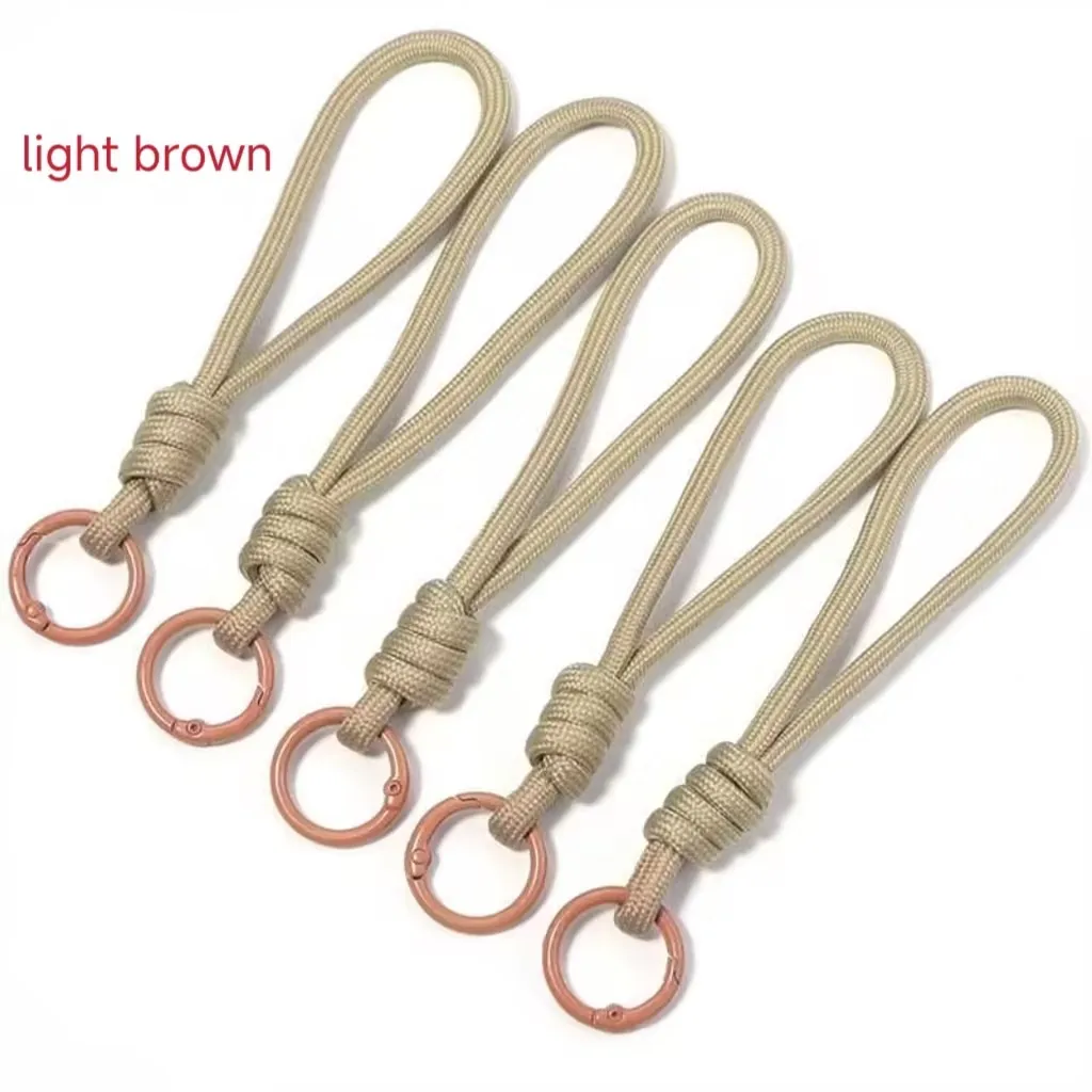5 Stück/Set Bunte Geflochtene Schlüsselanhänger Handy-Lanyard Anti-Verlust-Knotenseil Schlüsselring für Männer und Frauen Autoschlüsselhalter Zubehör – Detail 1