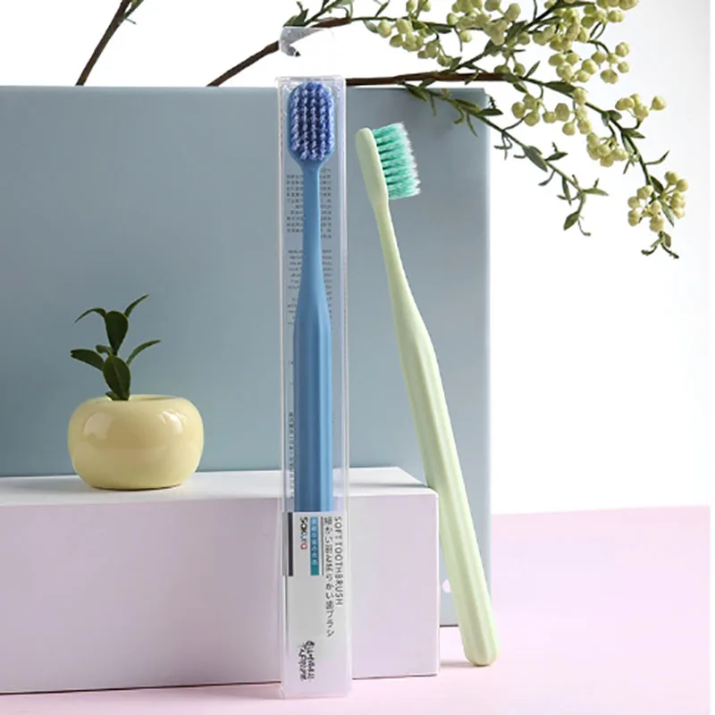 

Portable Soft Bristled Toothbrush For Adult Spiral Brush Wire Efficient Cleaning Of Teeth Independent Packaging Easy Portability