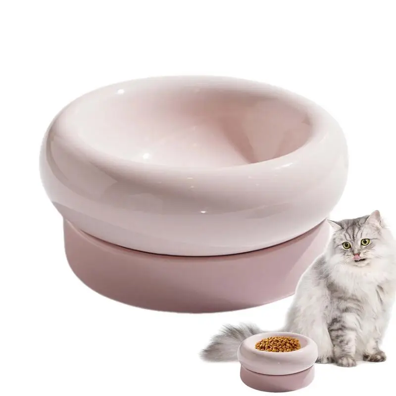 

Pet Bowl Ceramic Cat Water Bowl Kitten Food Container For Feeding And Watering Spine Practical And Beautiful Nordic Style