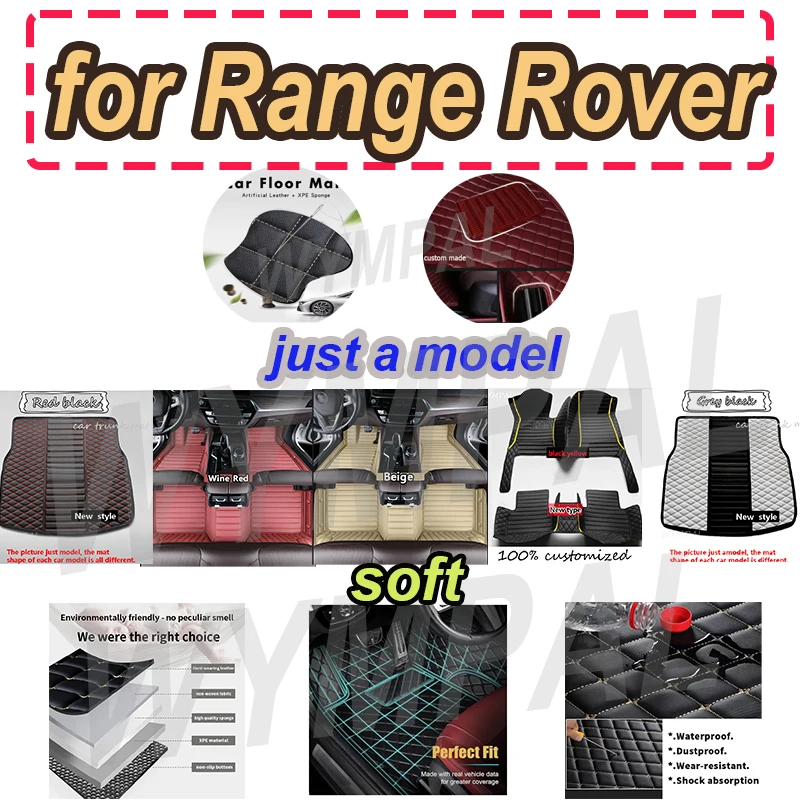 

LUXURY Car Floor Mats For Range Rover Evoque 2018 2017 2016 2015 Auto Accessories Carpets