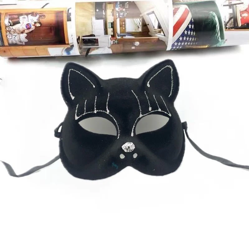 Reunindo gato máscaras para mulheres, strass glitter decoração, Halloween animal cosplay, sexy carnaval show, baile na praia festa