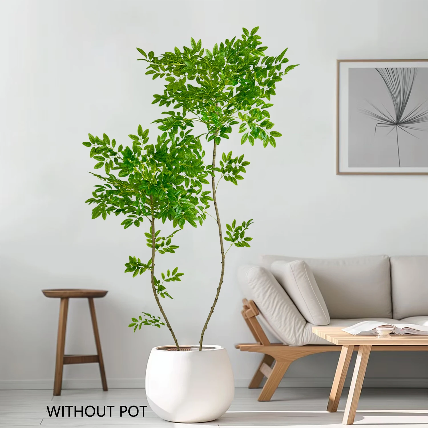 120-200cm Artificial Ficus Plant Banyan Branch Plastic leaves realistic touch Ornament indoor Faux Plant for Home office Decor