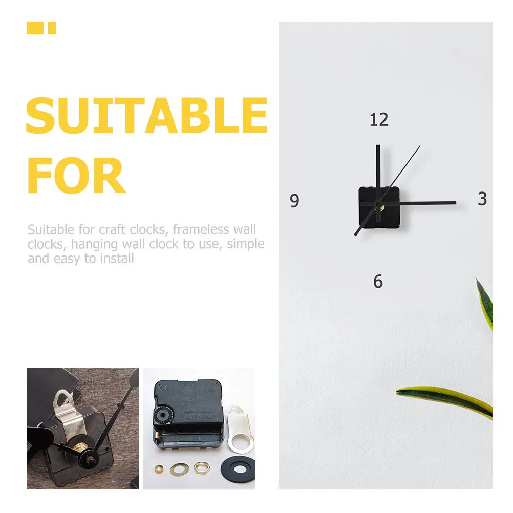 

2Sets High Torque DIY Clock Movement Mechanism Repair Kit Replacement Parts for Wall Clock Hands Frameless Clocks
