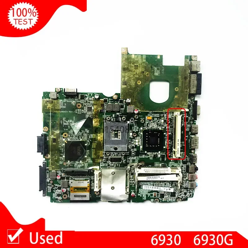 Used MBASR06002 DA0ZK2MB6E0 For Acer Aspire 6930 6930g Laptop Motherboard PM45 DDR2 With Graphics Slot