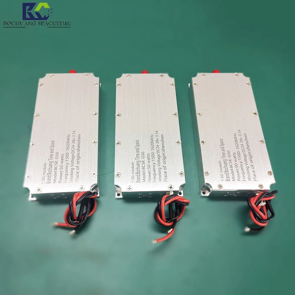 

1.5G/1.6G GaN module 1500-1620MHZ 50W UAV Eindversterker Versterking 50W frequentie 1.5GHz