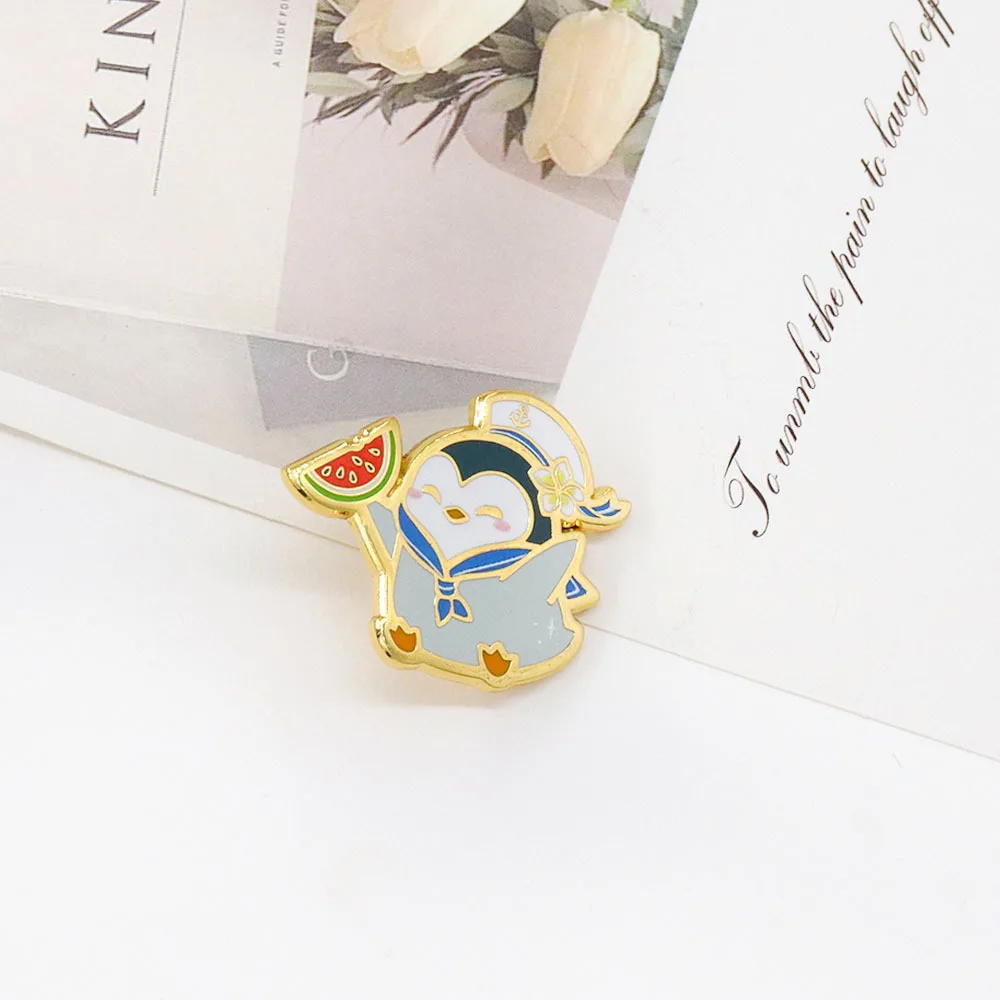 Schattige Pinguïn Sailor Badge Cartoon Dier Emaille Pin Creatieve Sieraden Decoratie