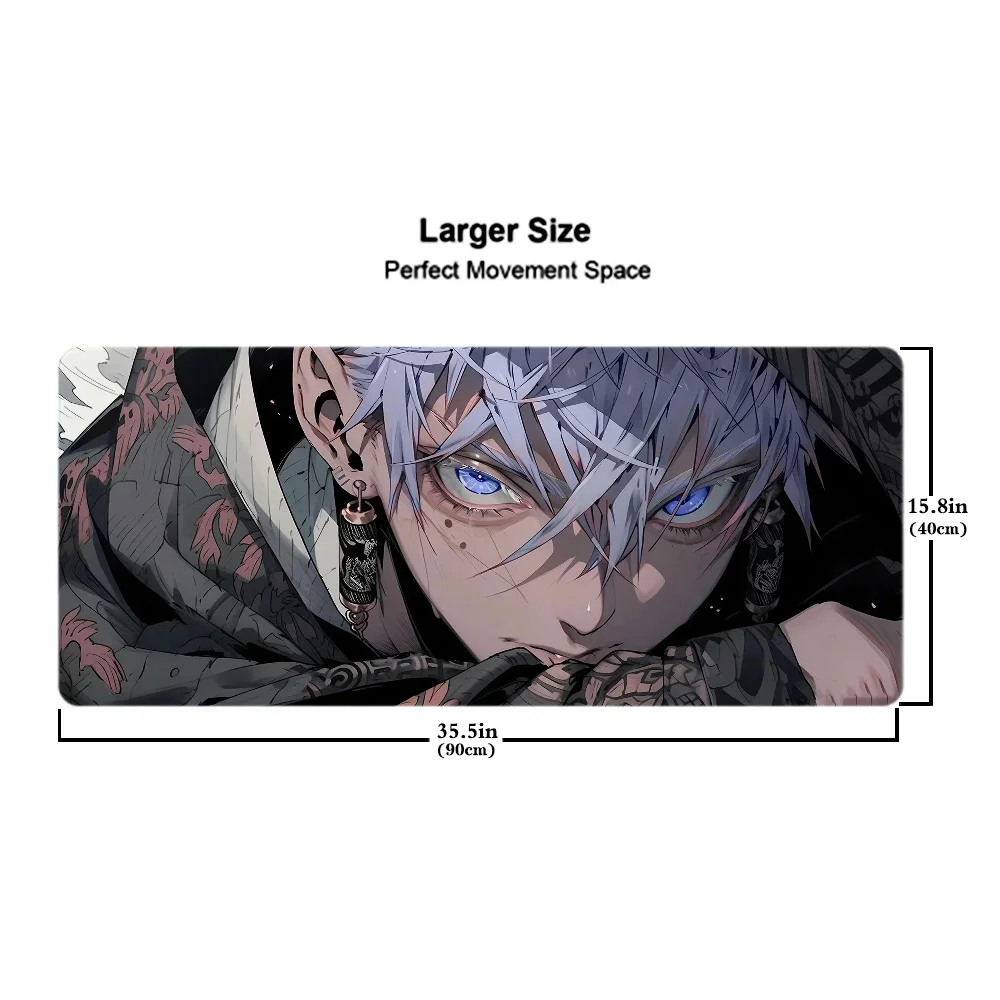 Satoru Gojo Mousepad Mouse Pad Extended Gaming Keyboard Mat Besar 90X40Cm XXL Gamer Mousepad