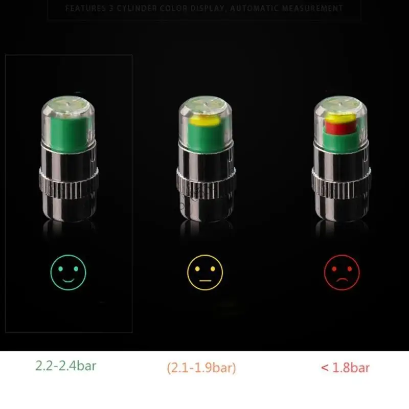 

090E 4 шт. Автомобильный индикатор давления в шинах, клапаны мониторинга, крышка датчика, монитор