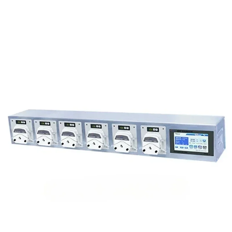 Digital display multi outlet peristaltic pump ampoule filling machine for laundry chemical solutions