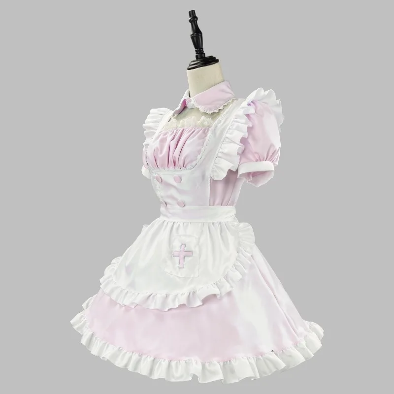 Süßes cleveres Lolita-Kleid, medizinisches Dienstmädchen-Schürzen-Outfit, Krankenschwester-Cosplay-Kostüm, Bühnenaufführung, ausgefallenes Kostüm, Party-Szenenkostüme