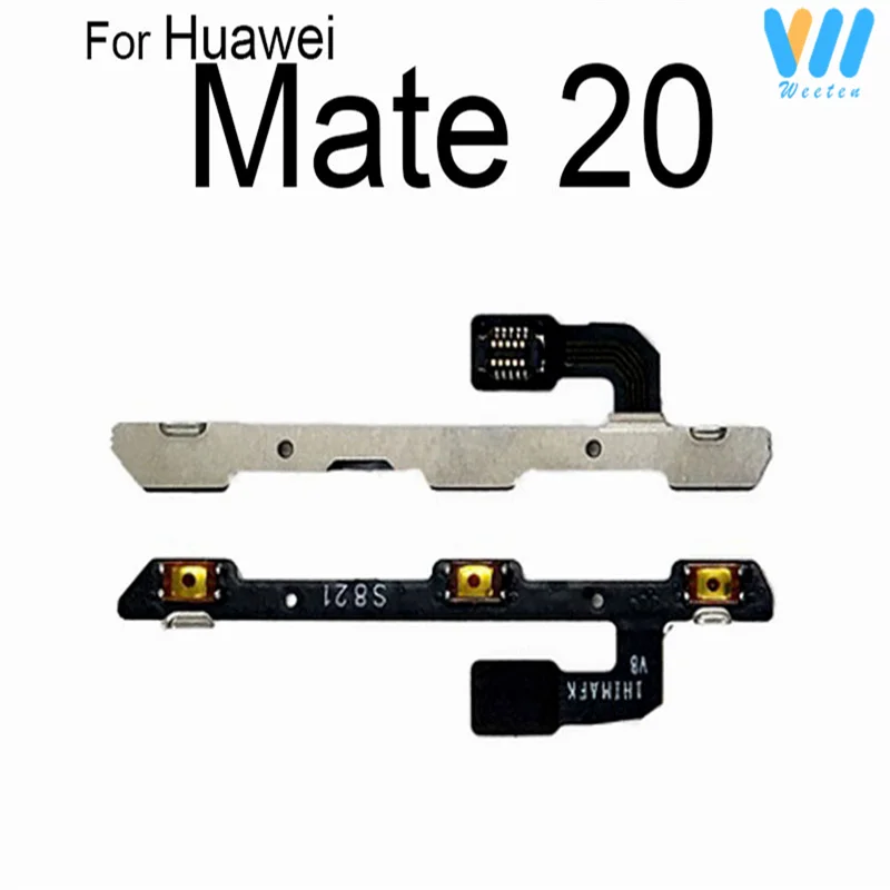 Power Volume Side Buttons Flex Cable For Huawei Mate 20 30 40 Pro 20 30 Lite 20X 20Max 40 Power Volume Switch Keys Flex Ribbon