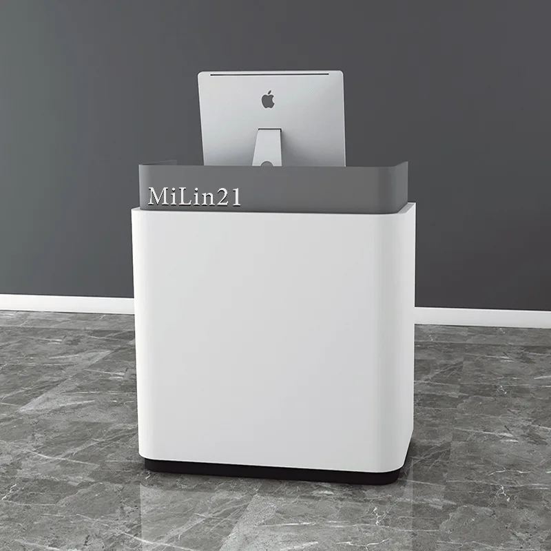 Simple creative beauty salon bar counter clothing store checkout page counter art reception desk