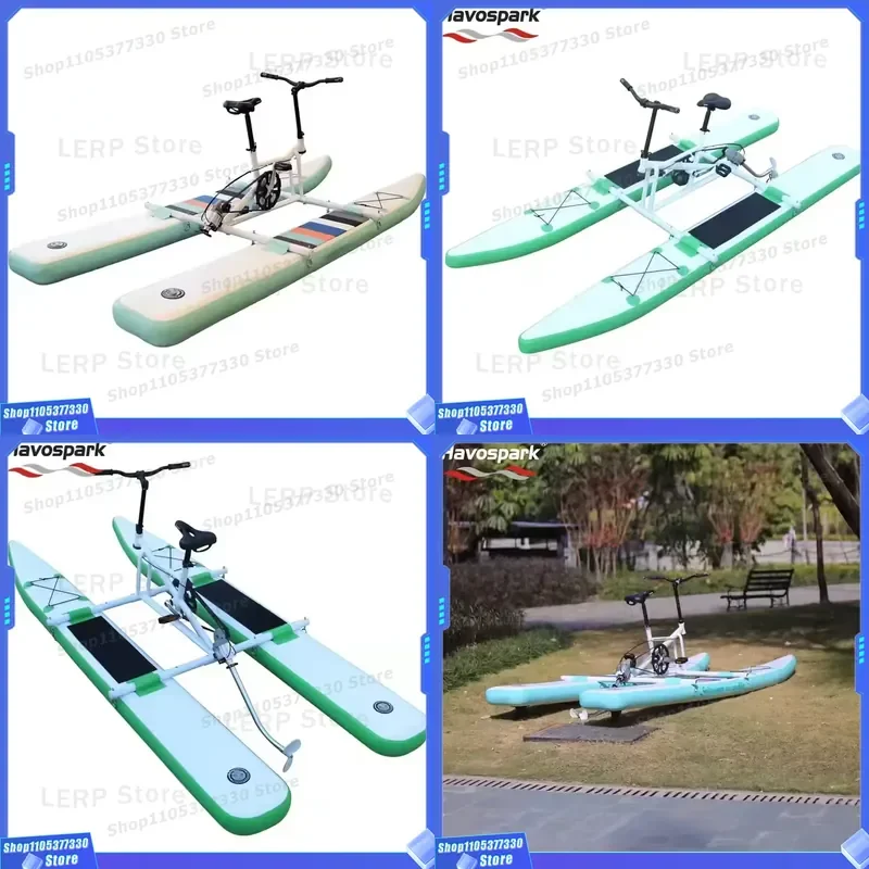 Inflatable Pedal Boat Water Play Equipment Bicycle and Surf Board for Sea Play Games Floating Bicycle