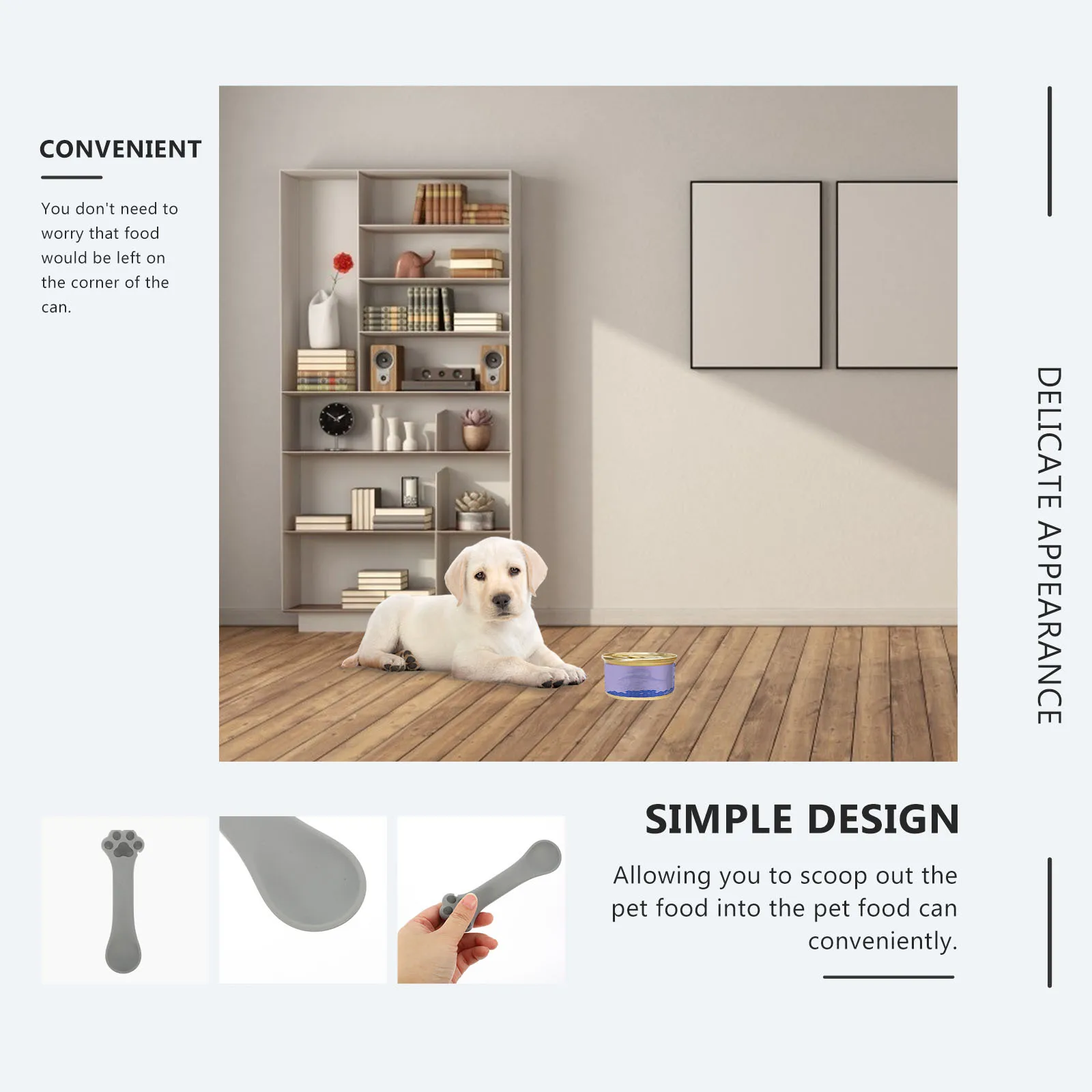 

Silicone Cat Food Can Scoop Manual Can Opener Pet Food Spoon Lid Lifter Multifunctional Scoop for Easy Pet Feeding Use