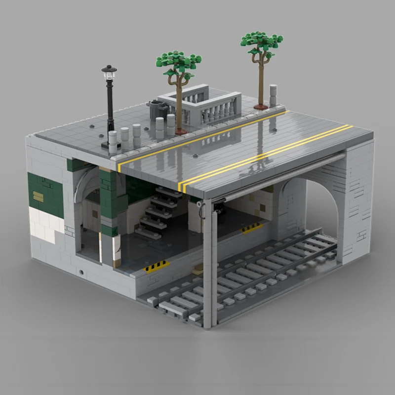 مدينة شارع عرض نموذج MOC قوالب بناء محطة مترو الانفاق نيويورك وحدات التكنولوجيا الأطفال هدايا العيد تجميع اللعب البدلة