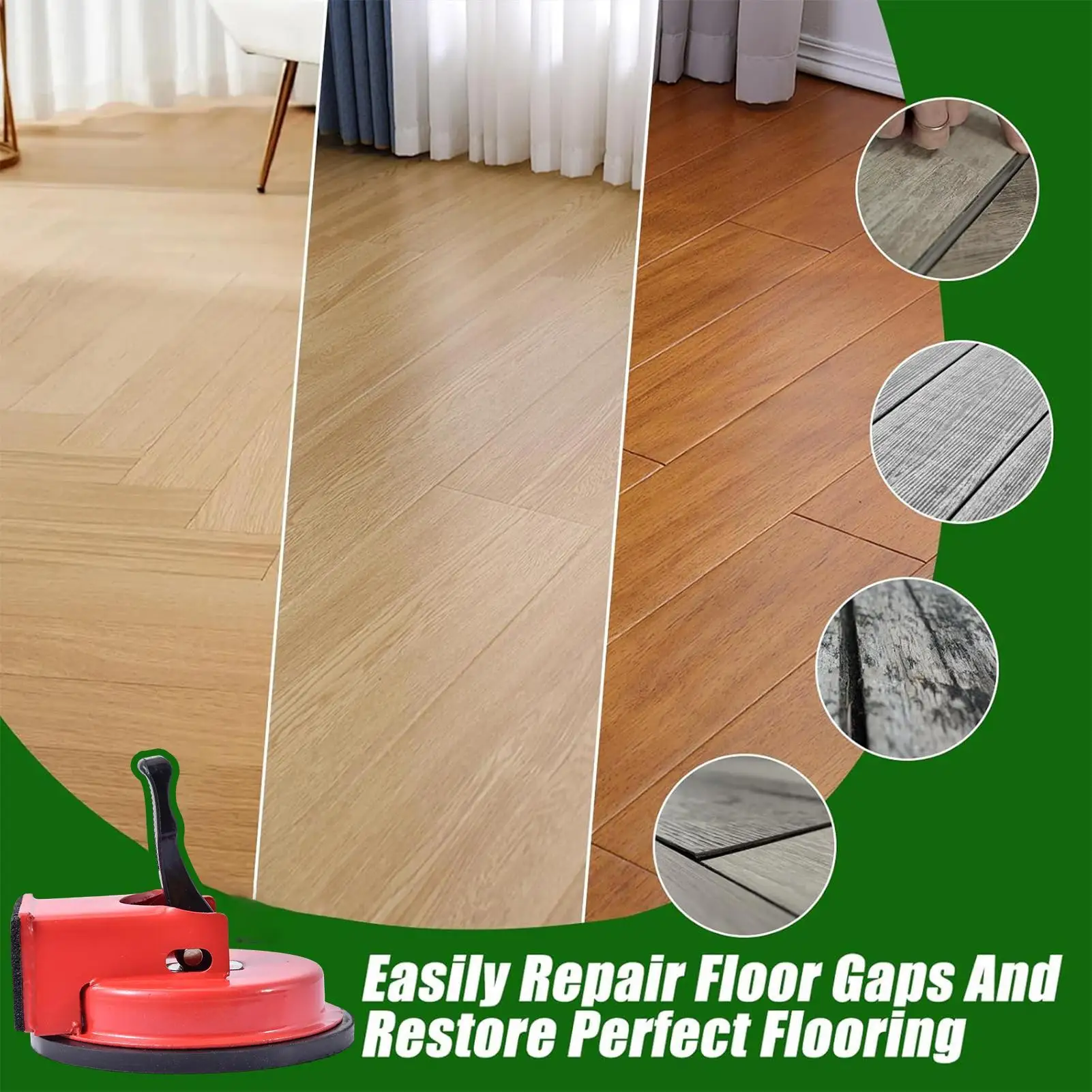 Herramienta de Reparación de Pisos Laminados, Fijador de Laminados Resistente, Ventosa para Pisos de Losetas, Agarrador de Listones para Zócalos, Pavimentos y Construcción