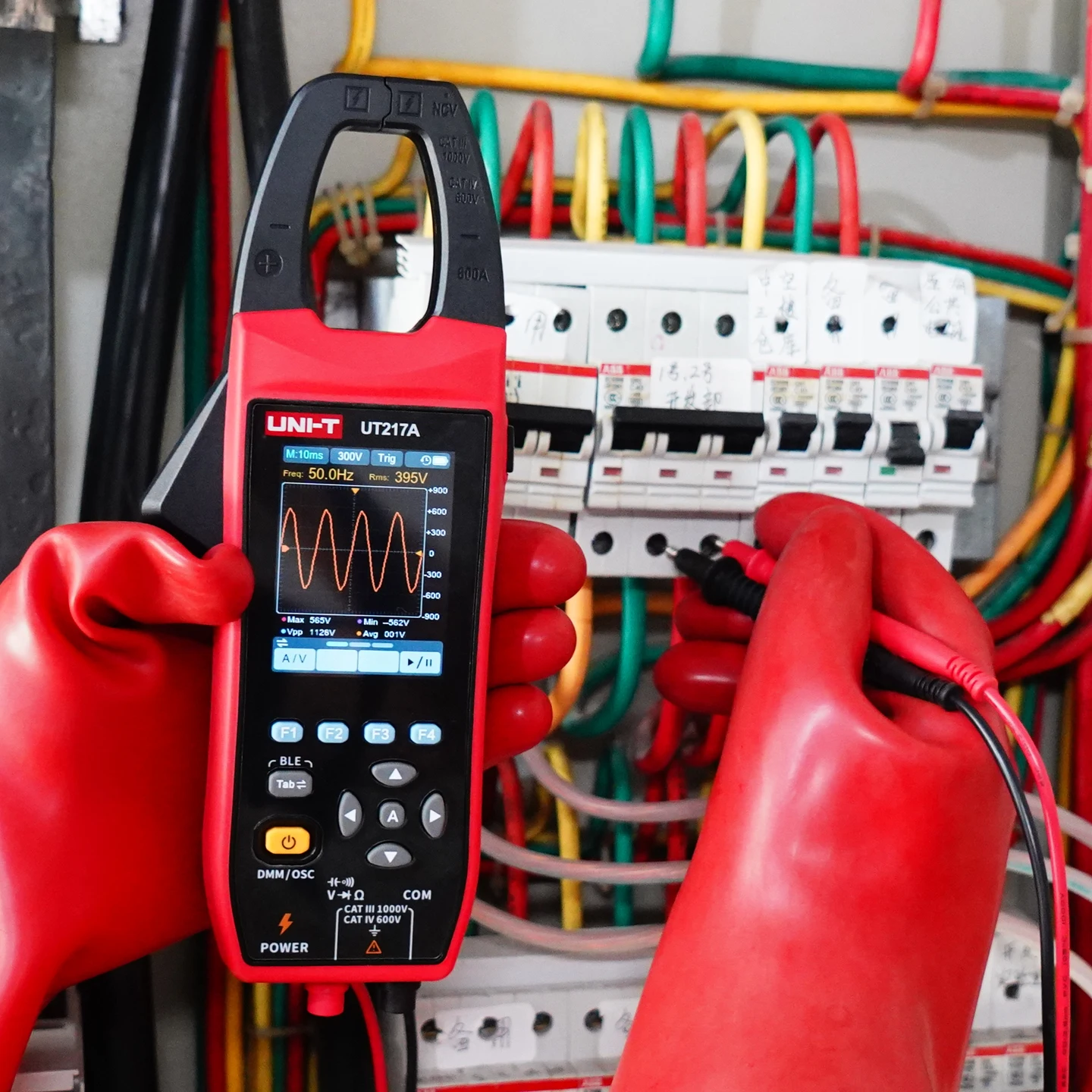 UNI-T 600A/1000A Pinza amperimétrica de osciloscopio inteligente de valores eficaces verdaderos UT217A UT217B; Carga tipo C/aplicación Bluetooth/corriente de entrada