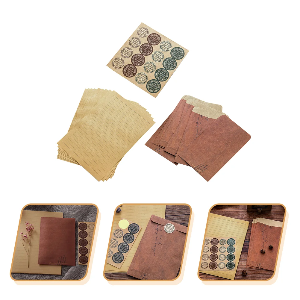 

Kraft Paper Vintage Love Letter Envelope Travel Scrapbook Mini Envelopes 21X143CM Household