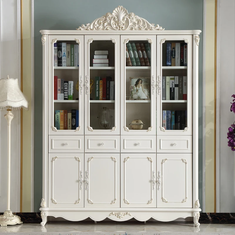 

Bookcase Solid wood bookshelf with door Two or three door locker