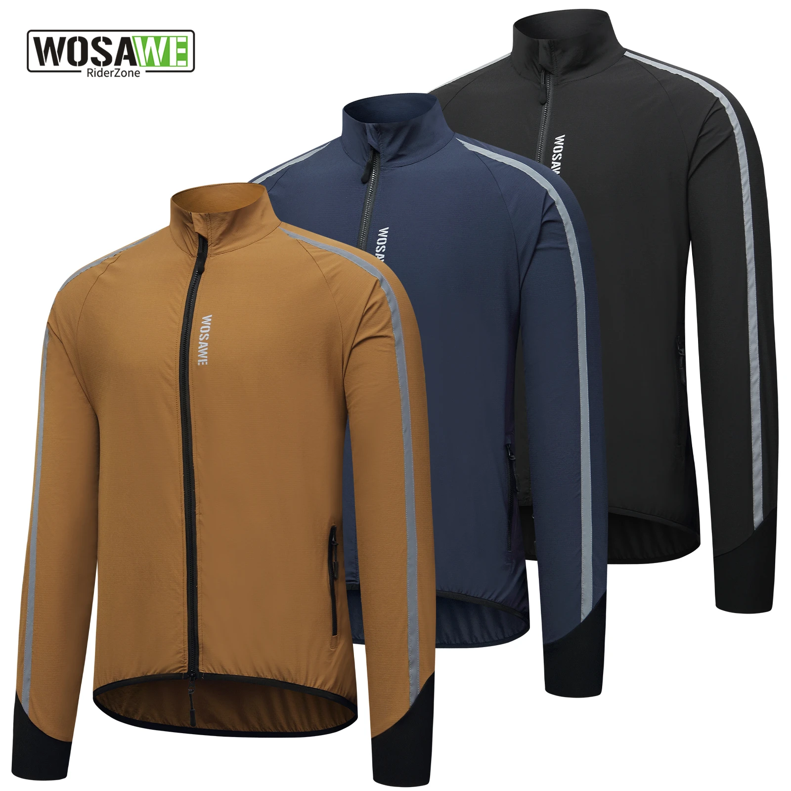 

WOSAWE летняя мотоциклетная ветрозащитная куртка, водоотталкивающая ветровка для езды на велосипеде, дышащая светоотражающая уличная ветровка