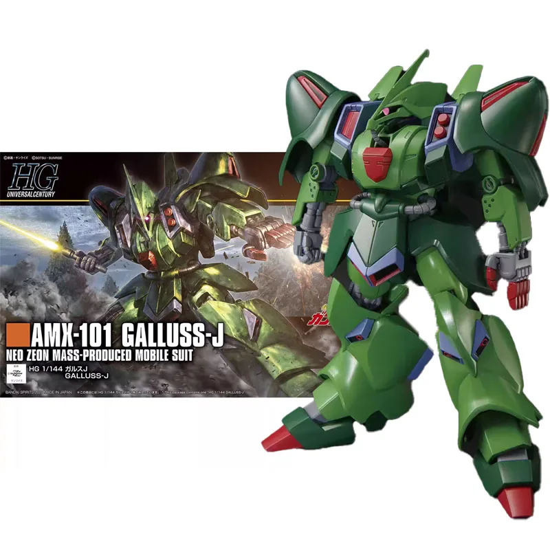 

Bandai Original HG 1/144 Anime AMX-101 GALLUSS-J GUNDAM Assembly Model kit Action Figure Toys For Kids Collectible Gift